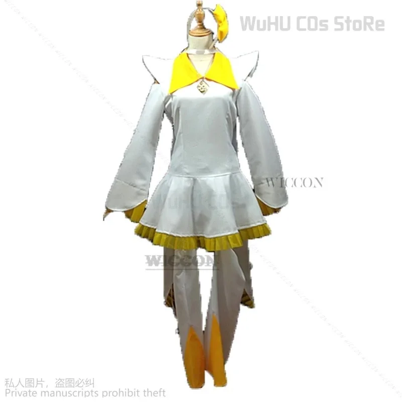 

a7d@Hinamori Amu Cosplay Anime Shugo Chara Cosplay Costume Women Yellow Dress Lolita Cosplay Pink Wig two-ponytailed Roleplaying