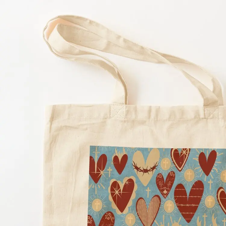 حقيبة حمل على شكل قلب مقدس حقيبة حمل للرجال والنساء حقيبة للمتسوقين حقيبة يد للرجال