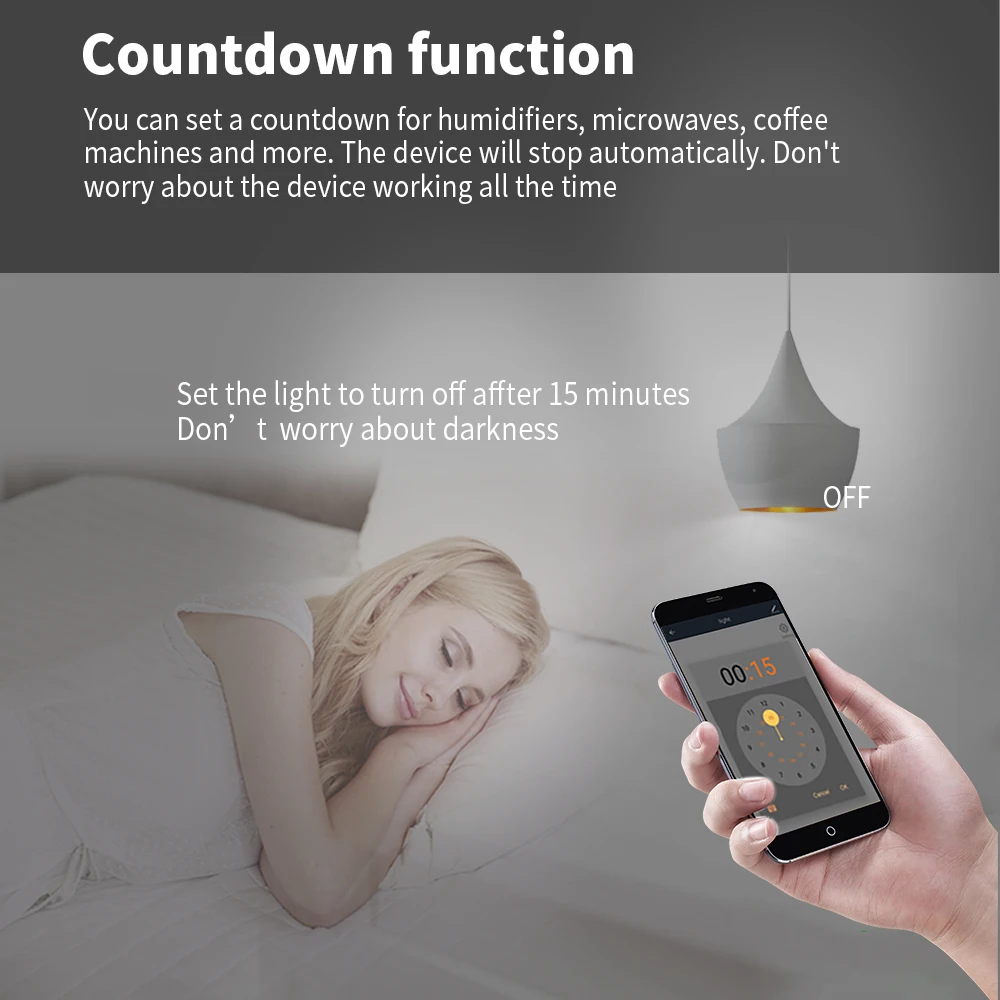 WGHINE CozyLife WiFi Smart Switch 10A Circuit Breaker Module Wireless Timed Light Switches Support Alexa Siri Google Alice