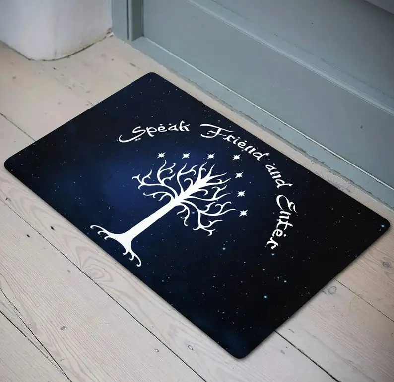 Alfombrilla de pie con diseño del Árbol de Gondor, con motivos de conversación y amistad, para hombre, regalo de despedida, decoración del hogar, alfombrillas para el hogar y la cocina, alfombrilla para el suelo