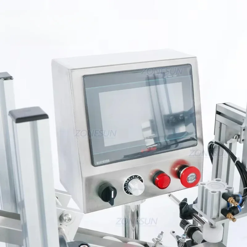 Automatic Essential Oil Dropper Bottle Cap Tightening Screw Lid Vial Capping Machines With Cap Feeder For Glass Jars