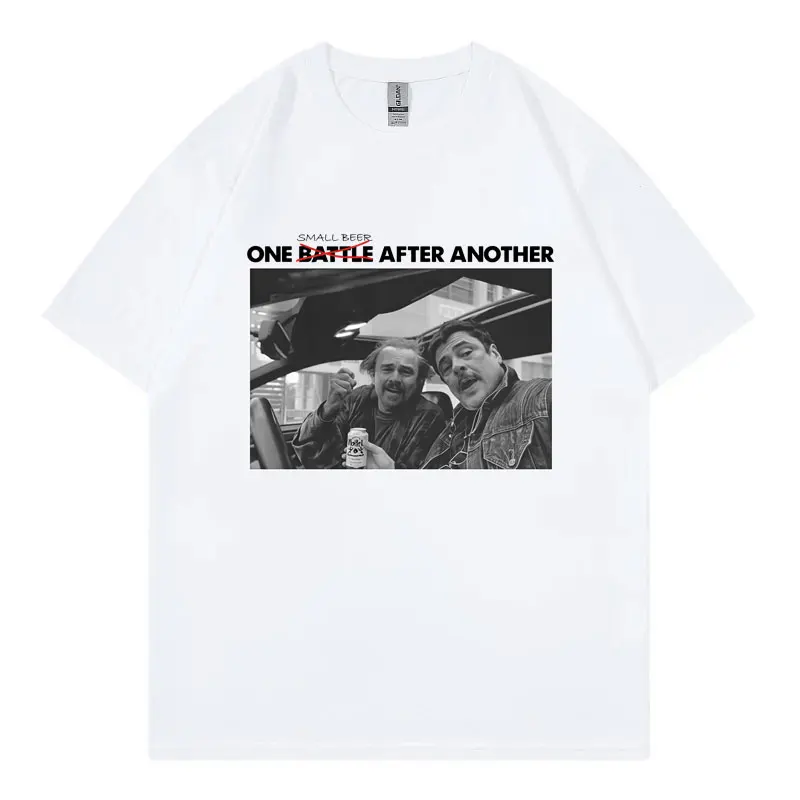 

One Small Beer After Another Funny Meme Graphic T Shirts Vintage Fashion Short Sleeve T-shirt Unisex Casual Loose Cotton T Shirt