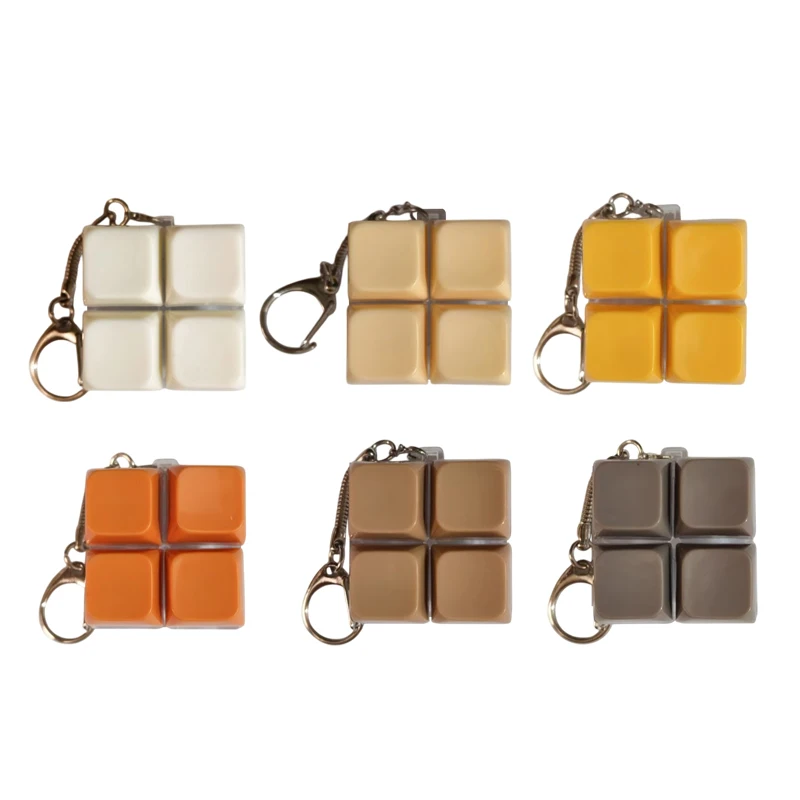 

4Key LED Light Finger Button Anti-stress Toy Keychain Bag Pendant Mechanical Keyboard Axis Tester Keycap Finger Keyboard Cap Toy