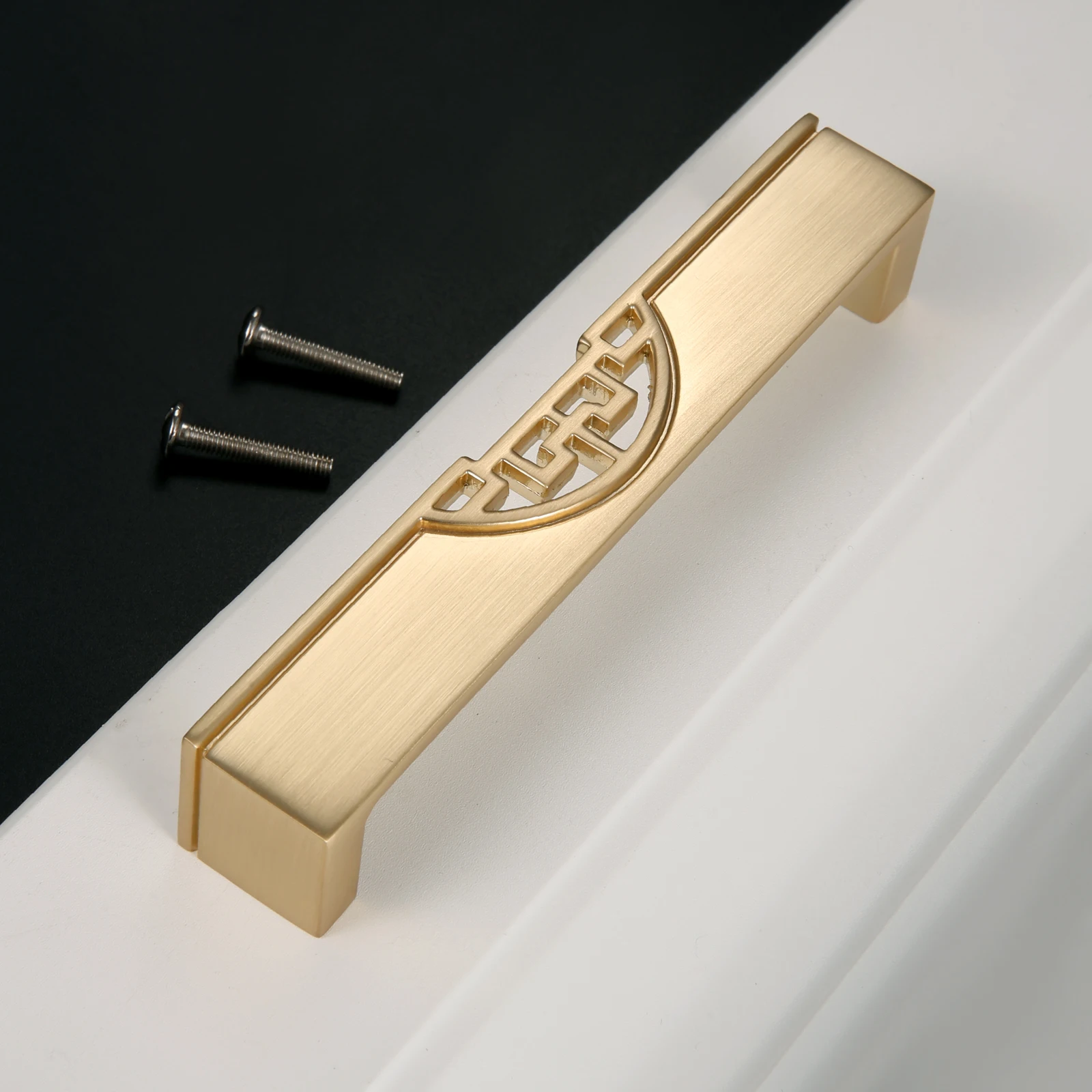1Pc 128mm Antique Gold Chinese Wardrobe Door Handle Furniture Cabinet Drawer Cabinet Pull Knob Furniture Hardware Home Decor