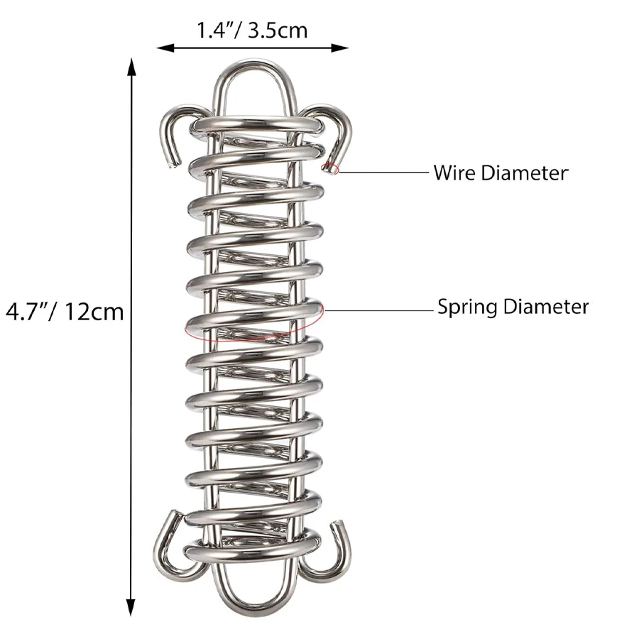 Tent Spring Buckle,prings Heavy Duty,Windproof Stainless Steel Tarp Springs, Tightener Tightening for Outdoor Hiking Camping