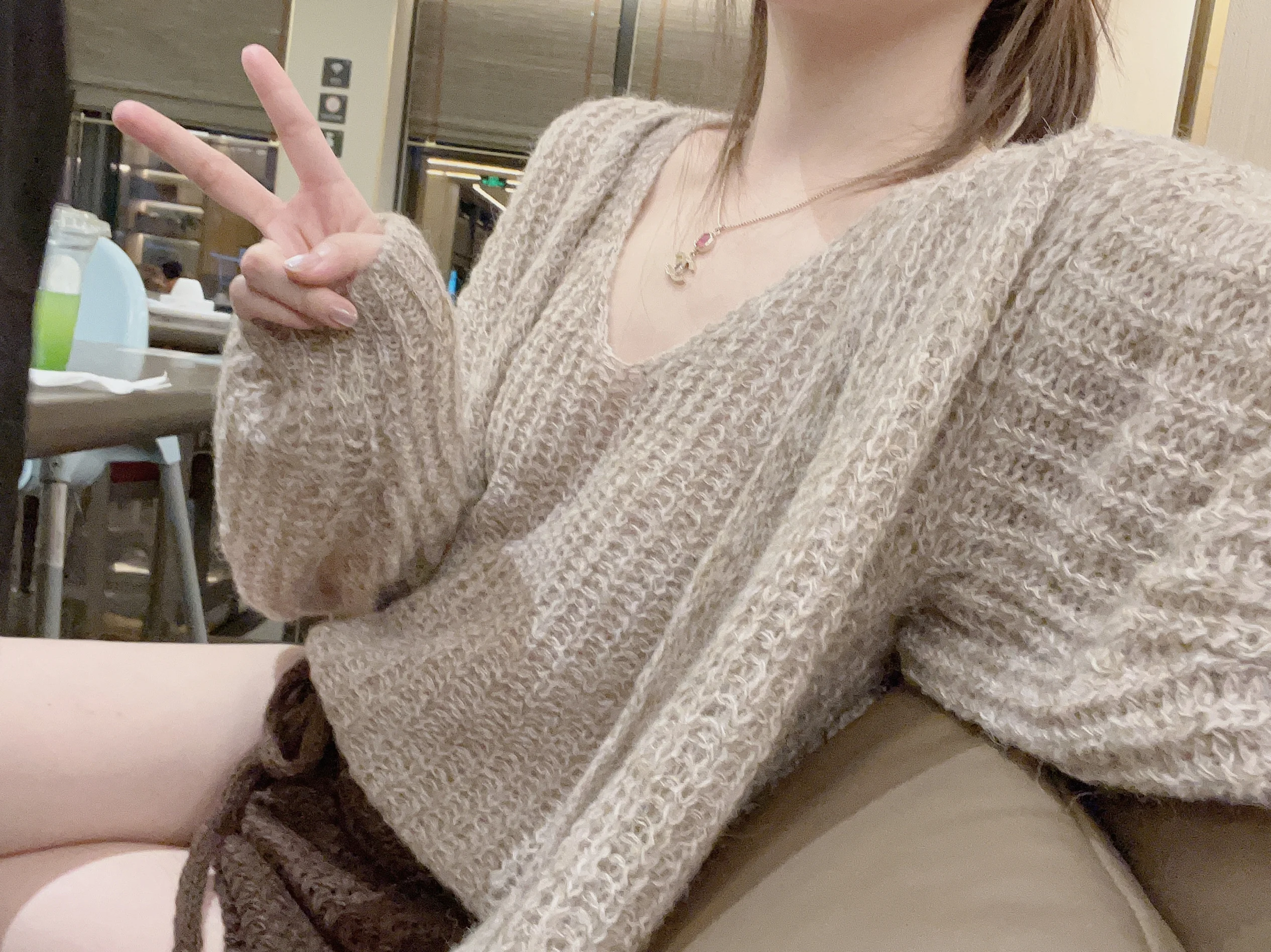 

Вязаный джемпер с узором «Сосна» для ранней осени, кофейного цвета, ручной вязки, повседневный, свободного кроя, с длинными рукавами