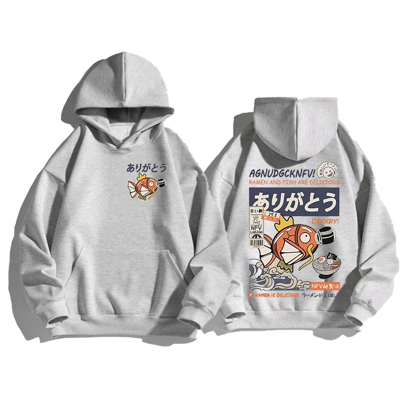 Sudadera con capucha de Anime japonés Harajuku para hombre, ropa de calle informal de alta calidad, Jersey extragrande Unisex, patrón estampado de