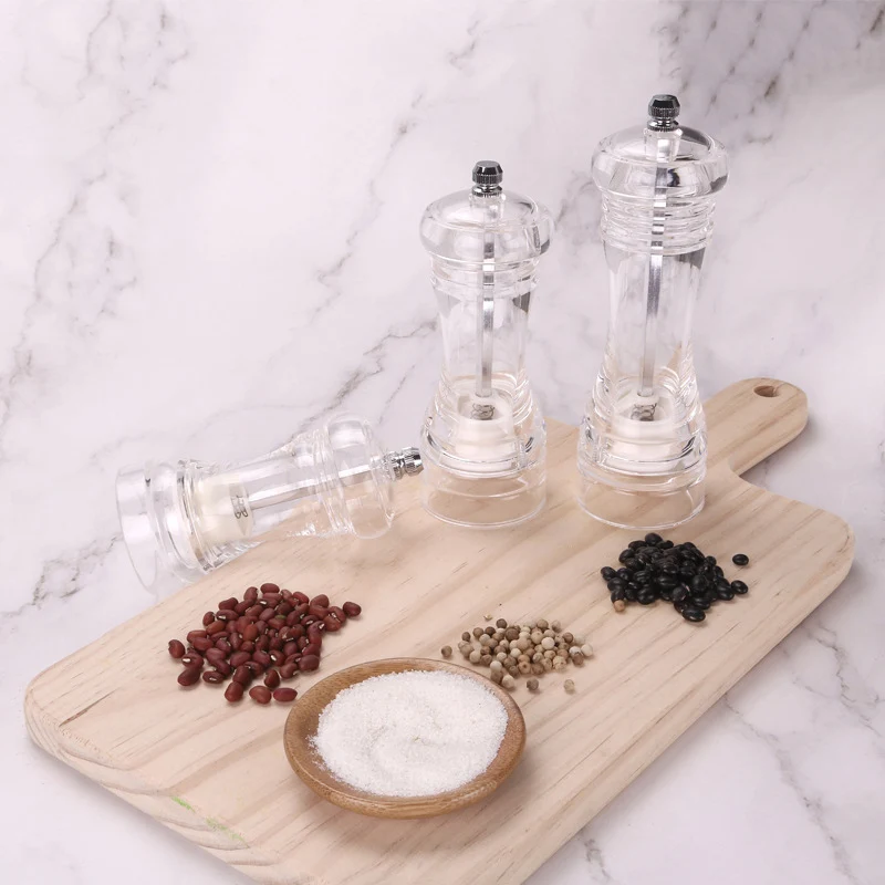 Acrylic Grinder Transparent Pepper Mill Manual Multi Seasoning Bottle Pepper Cumin Pepper Spice Grinder