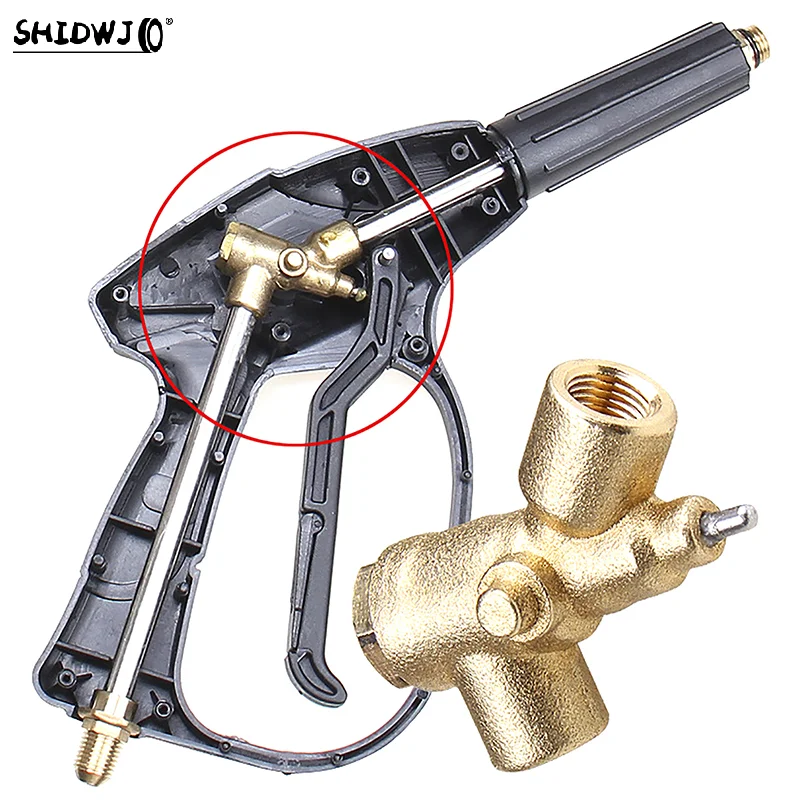 Replacement Pressure Washer Spray Gun Valve With 10mm Thread High Pressure Water Gun Connector Accessories Valve Body Switch