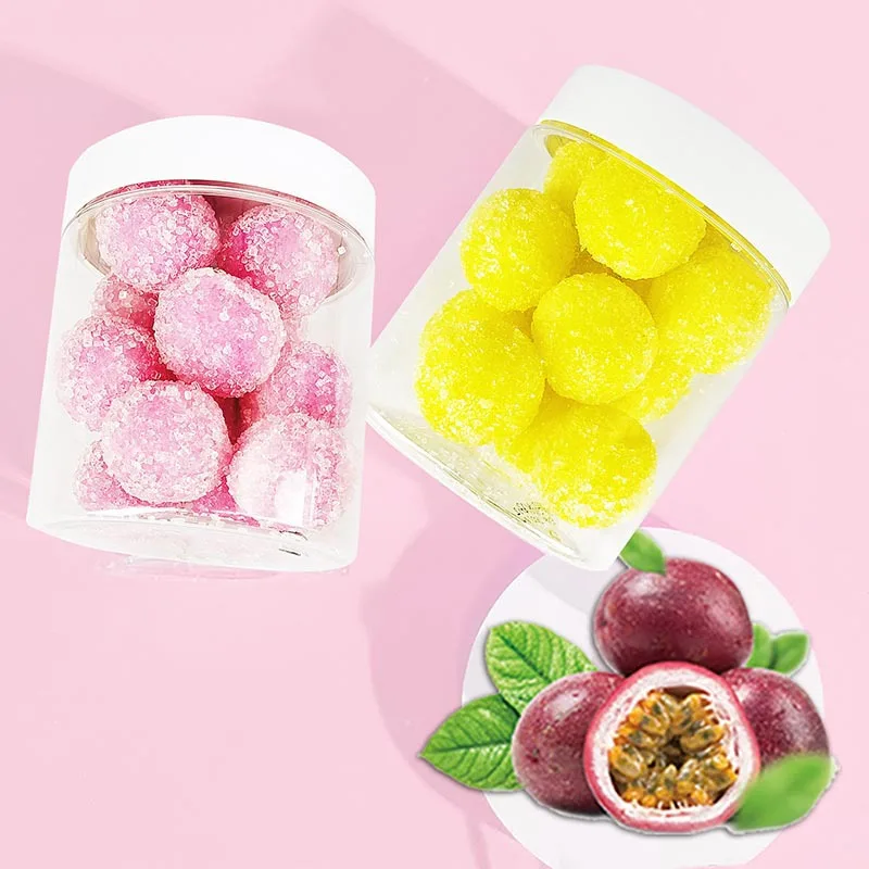 Fruit Candy Brushed Bath Scrub Ball Bath Sea Salt Niacinamide Peach Body Scrub Deep Body Cleaner Natural Bubble Bathroom Tools