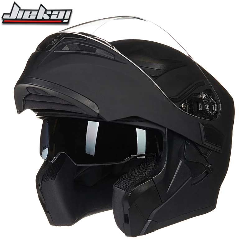 

Casco de carreras with double spring, casco de cara complete, Jiekai JK902 Brand, modelo Removable And Washable Inner Lining