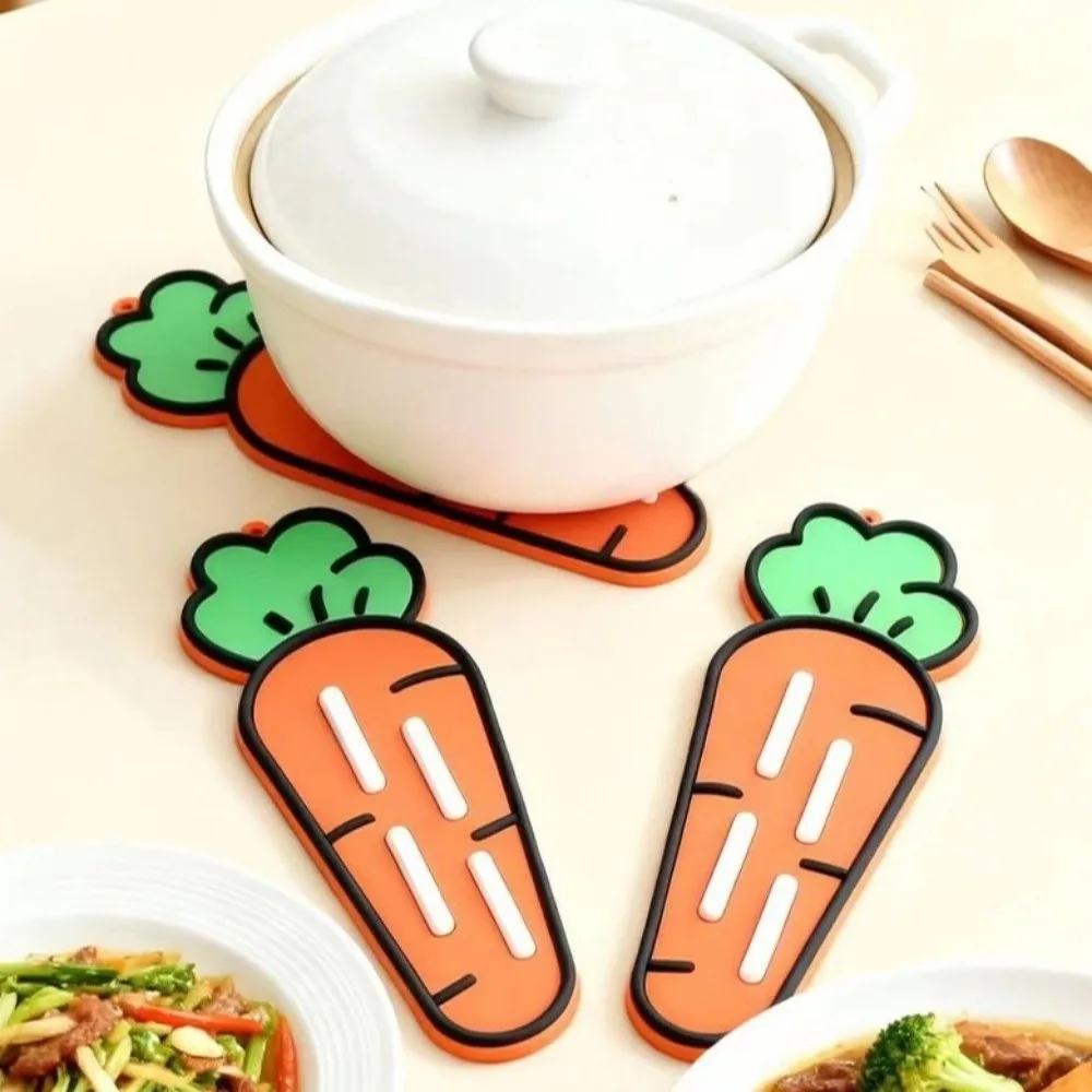 الهدايا الجزرة غطاء وعاء حصيرة استنزاف متعددة الوظائف كونترتوب استنزاف وسادة لينة المطاط قطع المجلس حصيرة ملعقة تخزين حصيرة #1