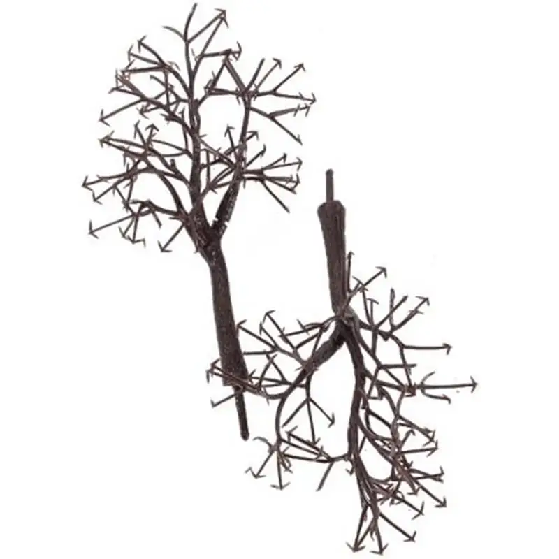 20Pcs/Bag Brown Plastic Model Bare Trunk Tree Scenery Landscape Model Train Railway Scenery Trees Railway Layout Diorama
