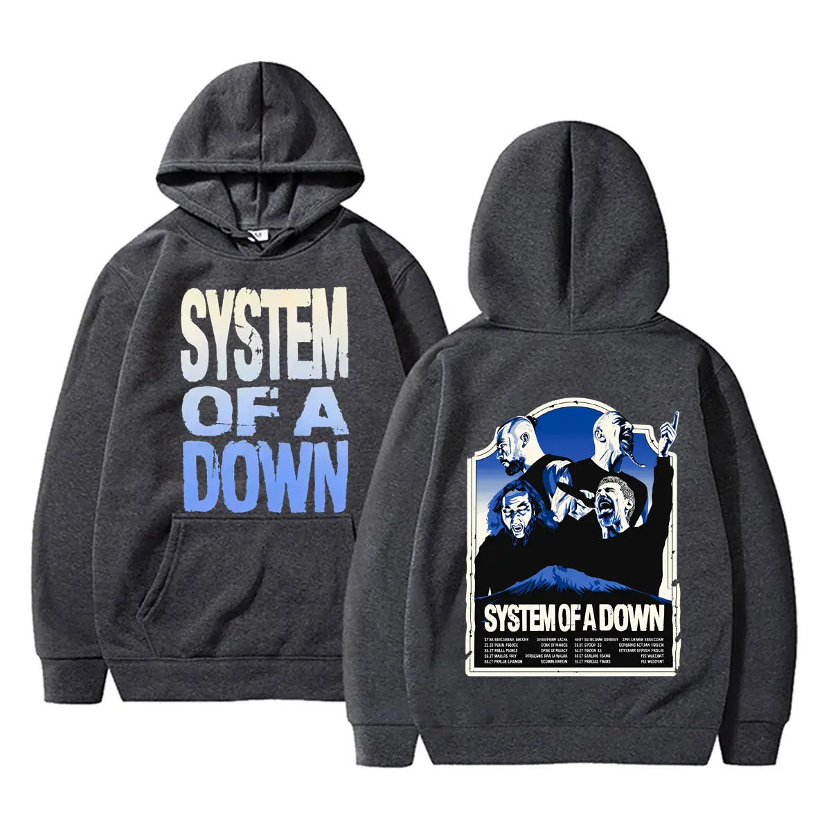 System of A Down Tour 2026 Hoodie Men Women Rock Vintage Oversized Sweatshirt Men's Clothing Fashion Harajuku Pullovers Hoodies
