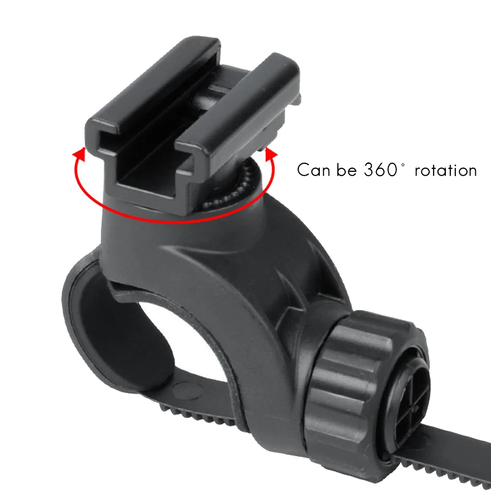 H07P Bicycle Headlight Holder Adjustable Front LED Lamp Buckle Quick Mount Release Bracket Bike Accessories