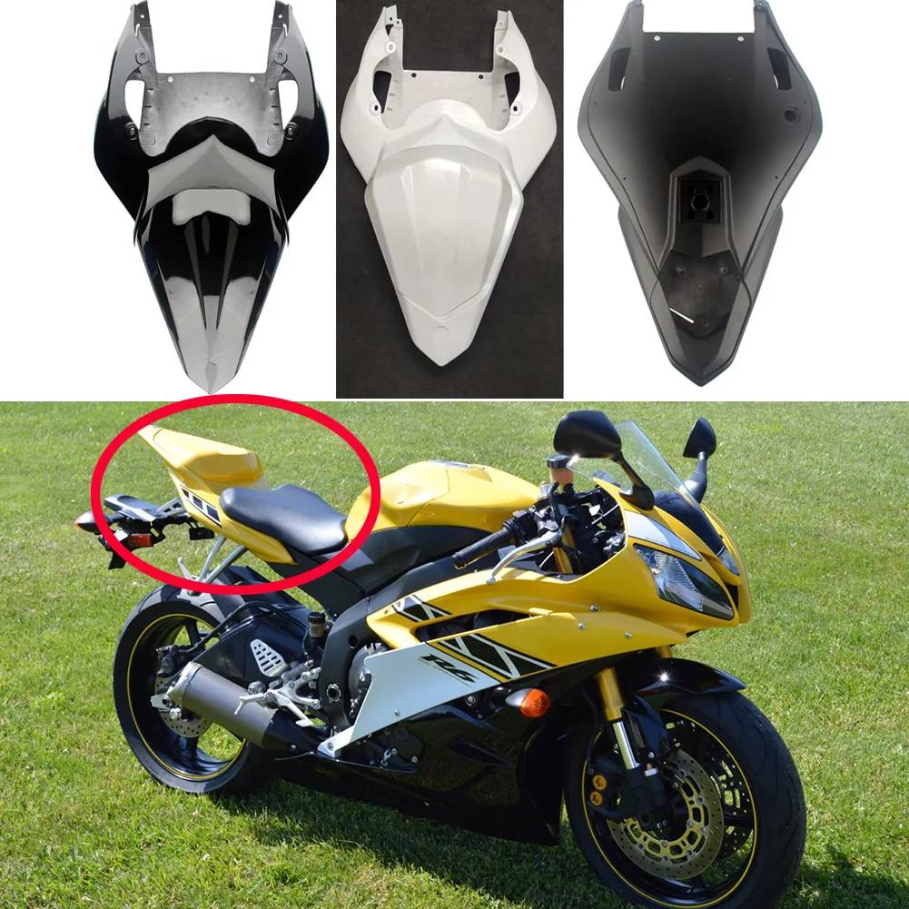 

Unpainted White Rear Tail Fairing Molding Injection For Yamaha YZF R6 2006-2007 Glossy Black/Matte Black