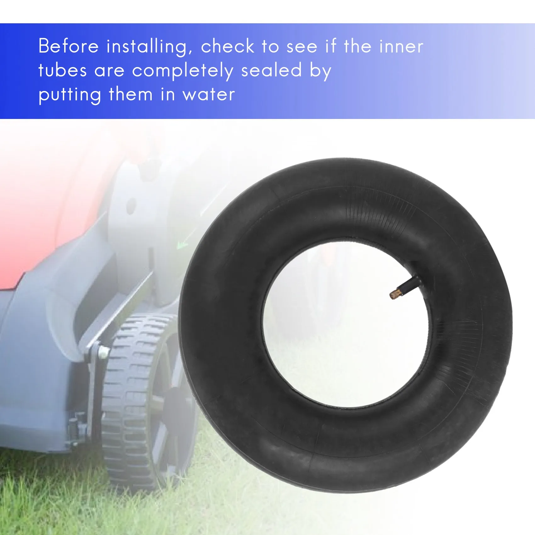 2 PCS 13 x 5.00-6 inch Heavy Duty Inner Tube with TR-13 Straight Valve Stem - for Wheelbarrows, Mowers, Hand