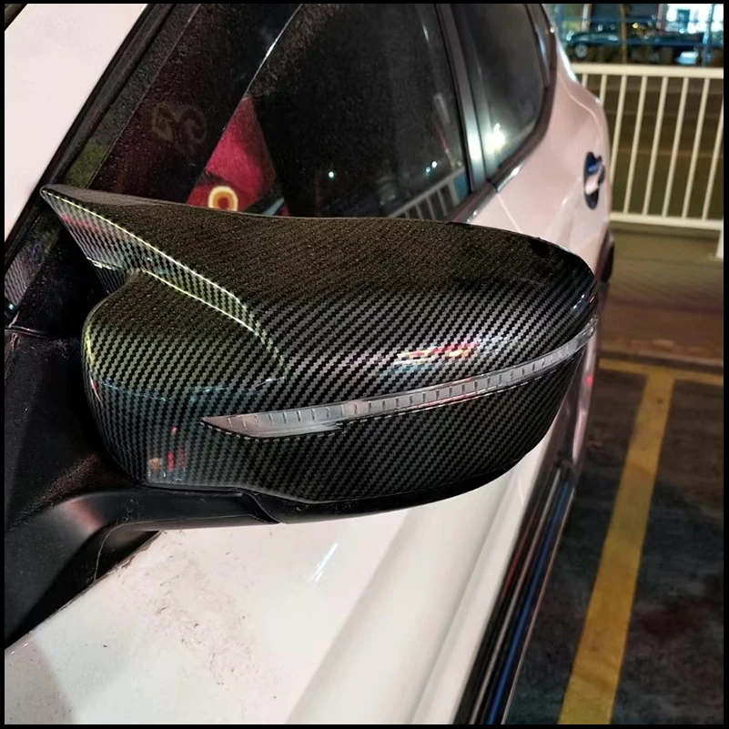 

Car Styling For Nissan JUKE 2015-2018 Rearview Mirror Cover Caps Sticker Trim With Horn Auto Parts Accessories