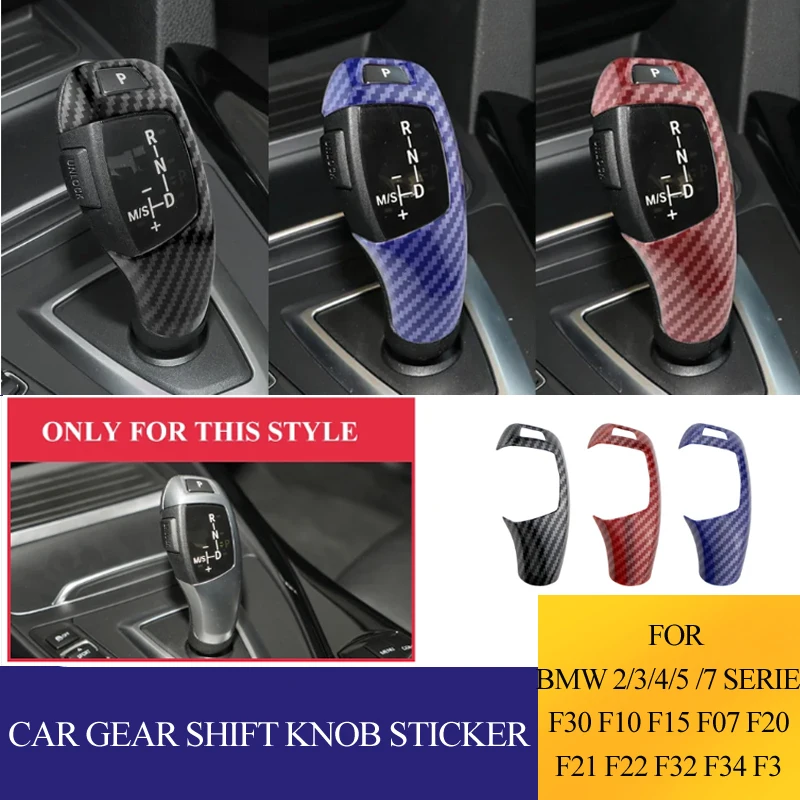 Gear Shift Knob Cover Gear Sticker Protective Cap For BMW 2 3 4 5 6 Series X3 X4 X5 X6 F30 F22 F34 F35 F15 F25 LHD