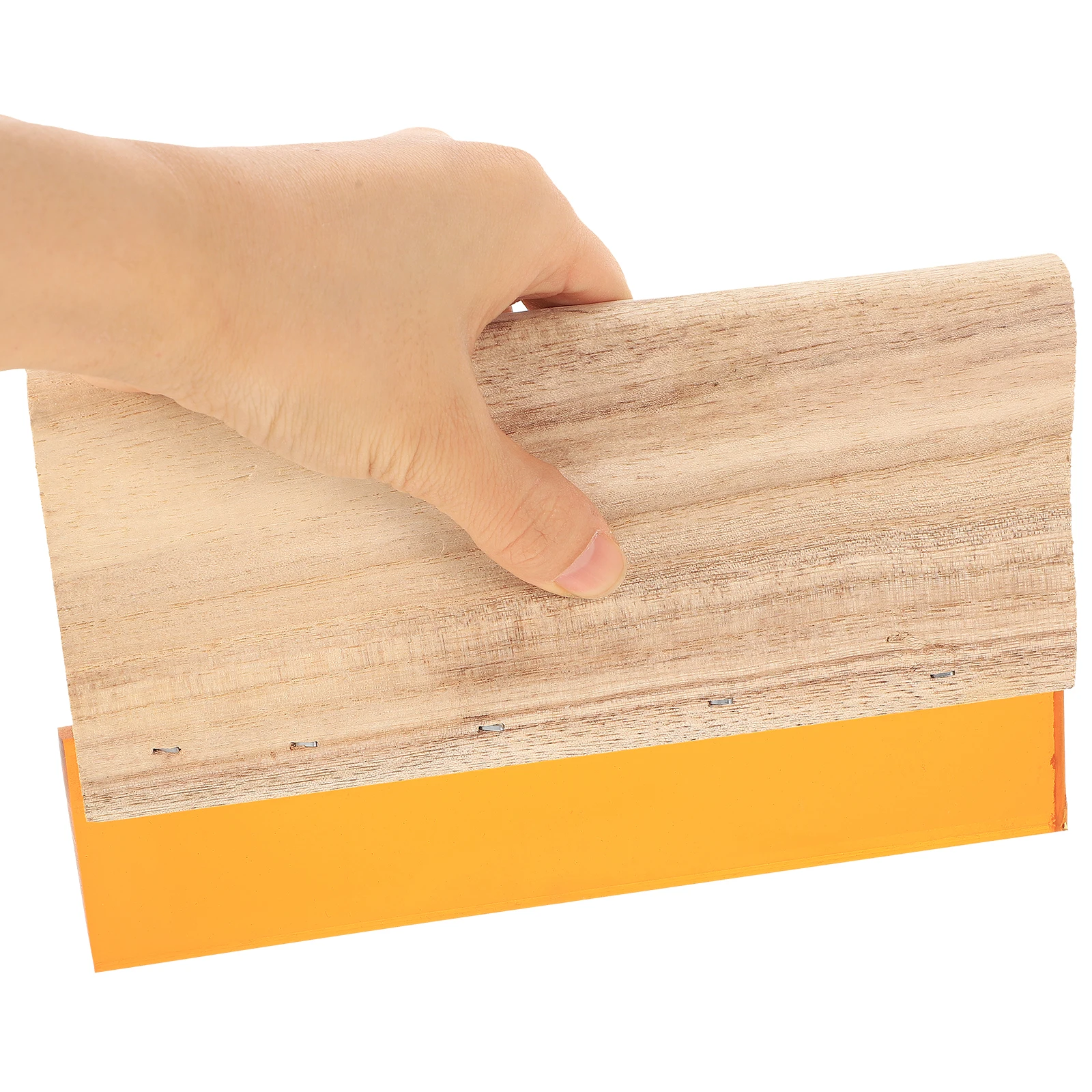 

Screen Printing Kit Hand Water Ink Scraper Squeegee DIY Flat Wood Handle Scraping Tool Fabric Wooden for