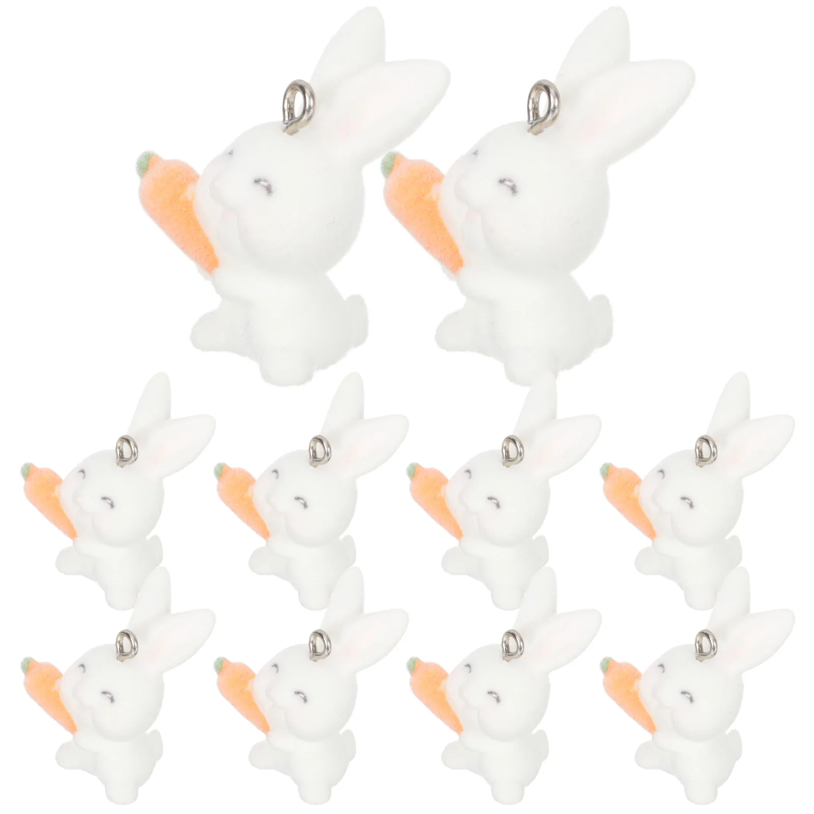 

10pcs Charm Bracelet Flocking Resin Pendant DIY Jewelry Making Supplies Accessories Elegant Pendants Charms Parts