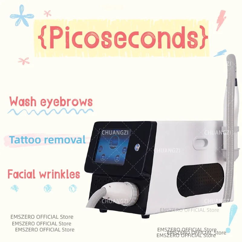 

Professional Nd Yag Pico Laser Tattoo Removal Machine Neodymium Picosecond Eyebrow Q Switch Portable 1064nm 532nm