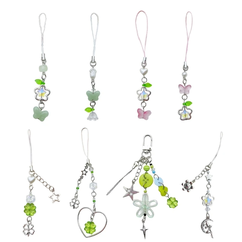 행운의 네 잎 클로버 달콤한 여자를위한 전화 매는 밧줄 패션 나비 페르시 휴대 전화 스트랩 핸드폰 키 체인 Best5 행운의 네 잎 클로버 달콤한 여자를위한 전화 매는 밧줄 패션 나비 페르시 휴대 전화 스트랩 핸드폰 키 체인 Best5