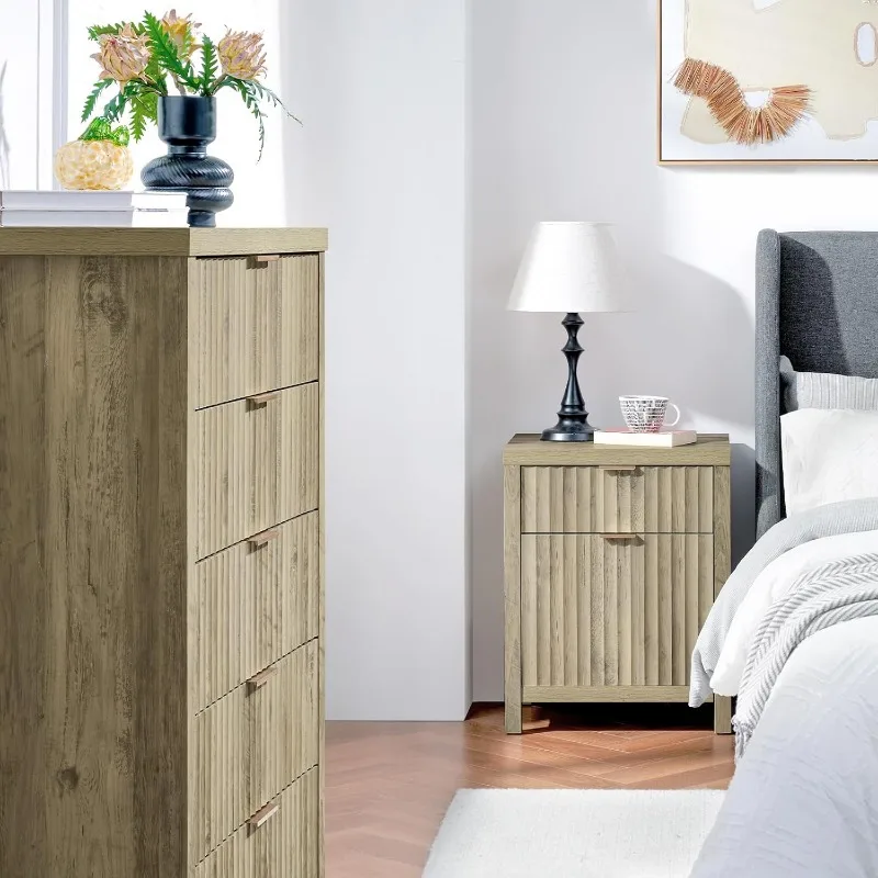 5 Drawers Dresser for Bedroom, 44 Inches Tall Modern Bedroom Dressers, Chest of Drawers for Bedroom,