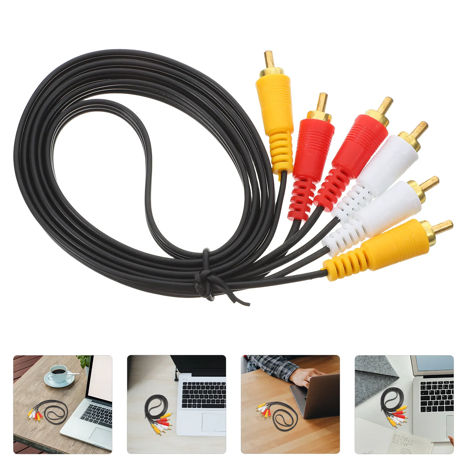 3Pair Av Audio Video Cable Composite Video 3 Dvd Line 1.5meter Gold Plated Connector High Quality PVC Color Coding