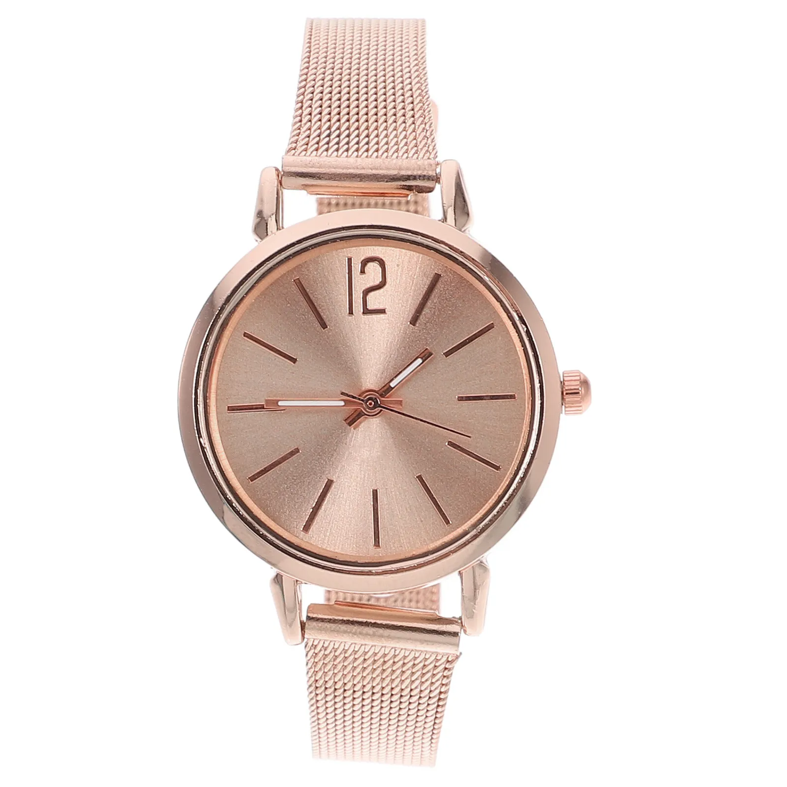 

Модные кварцевые часы с корпусом из розового золота, сетчатым ремешком-браслетом, элегантные женские наручные часы, подарок на День святого Валентина