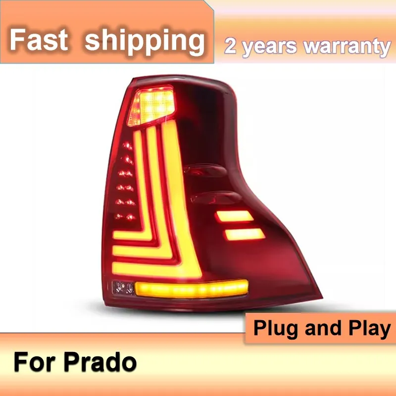 

Car Accessories for Toyota Prado Rear Lights 2010-2017 Prado Taillight Prado 2700 4000 LC150 Rear DRL Fog Brake Turn Signal Reve