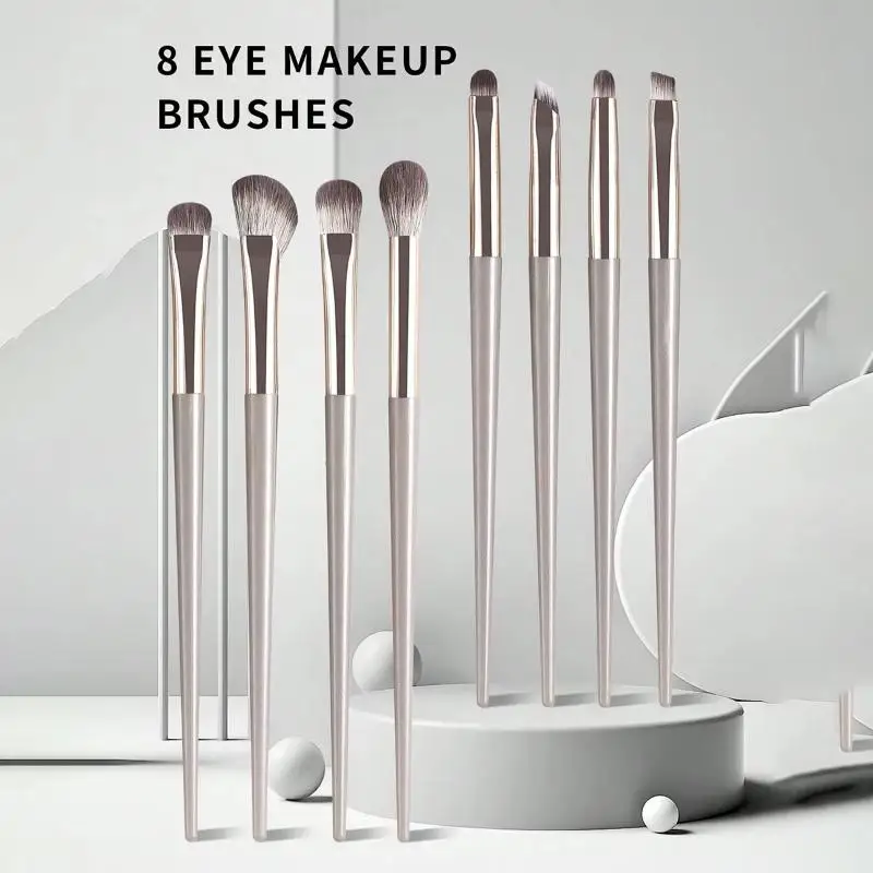 8pcs Eye Makeup Brushes Set Detail Eyeshadow Brush Makeup Brush Ultra Soft Eyeshadow Eyeliner Makeup Tool