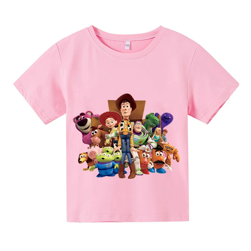 

Girls' Toy Story Summer Sports T-Shirts Kids' Short Sleeved Clothing 3-14 Years Old Baby Boys' Casual Sportswear Outdoor