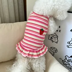 Vestido refrescante fresas para perros pequeños Chihuahuas