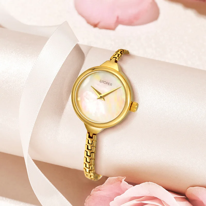 

Retro-style, understated luxury, high-value, thin strap, simple and versatile women's watch, small and exquisite quartz watch.