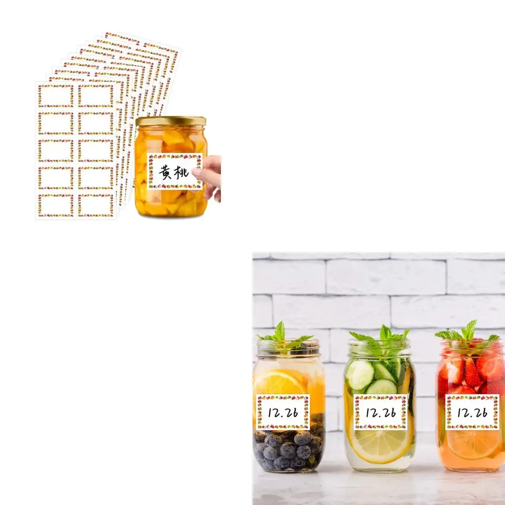 100Pcs Fruit Border Sticker Adhesive Storage Label Freezer Labels For Home