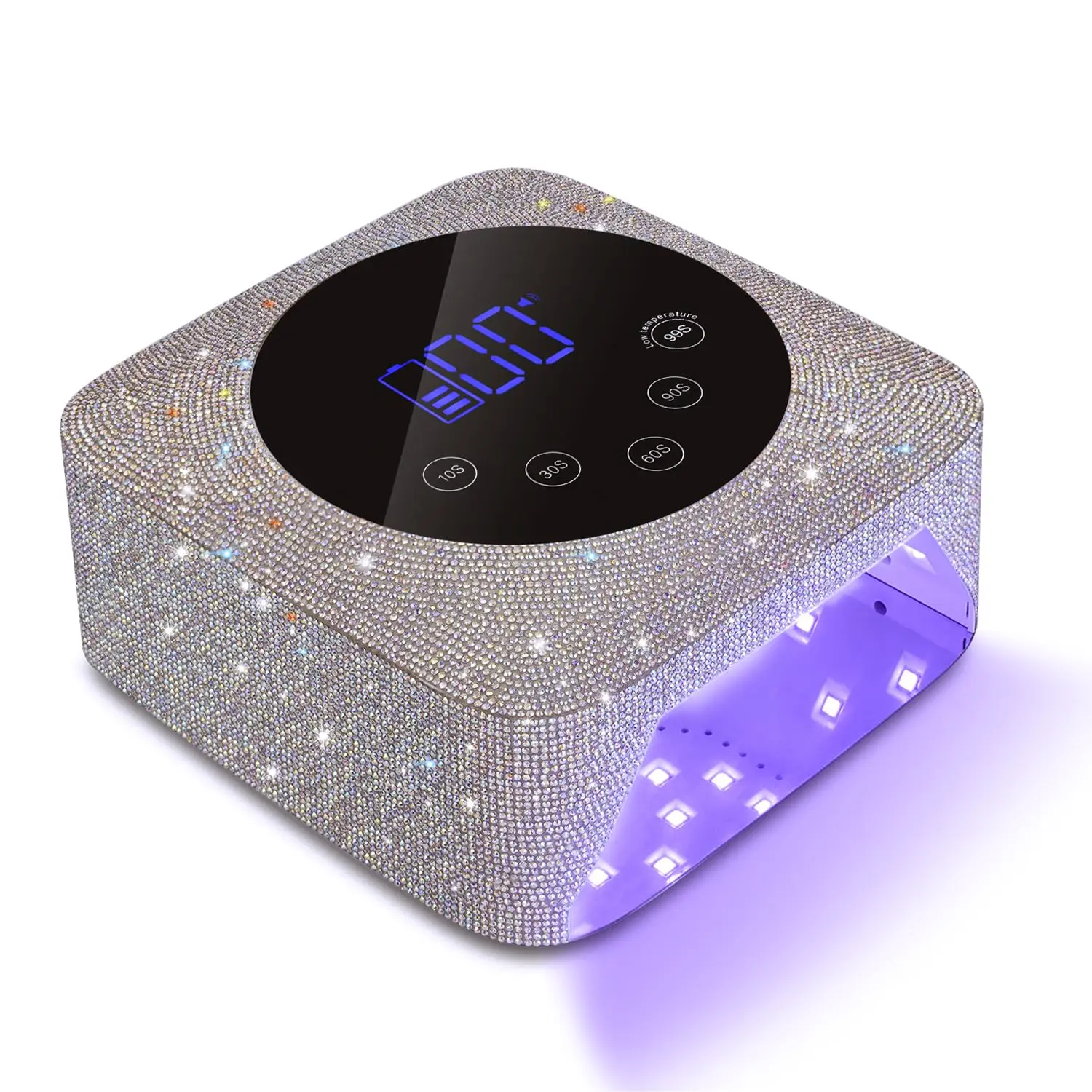 

Беспроводная УФ-светодиодная лампа для ногтей 72 Вт с автоматическим датчиком, 5 настроек таймера для быстрой сушки гель-лака дома или в салоне