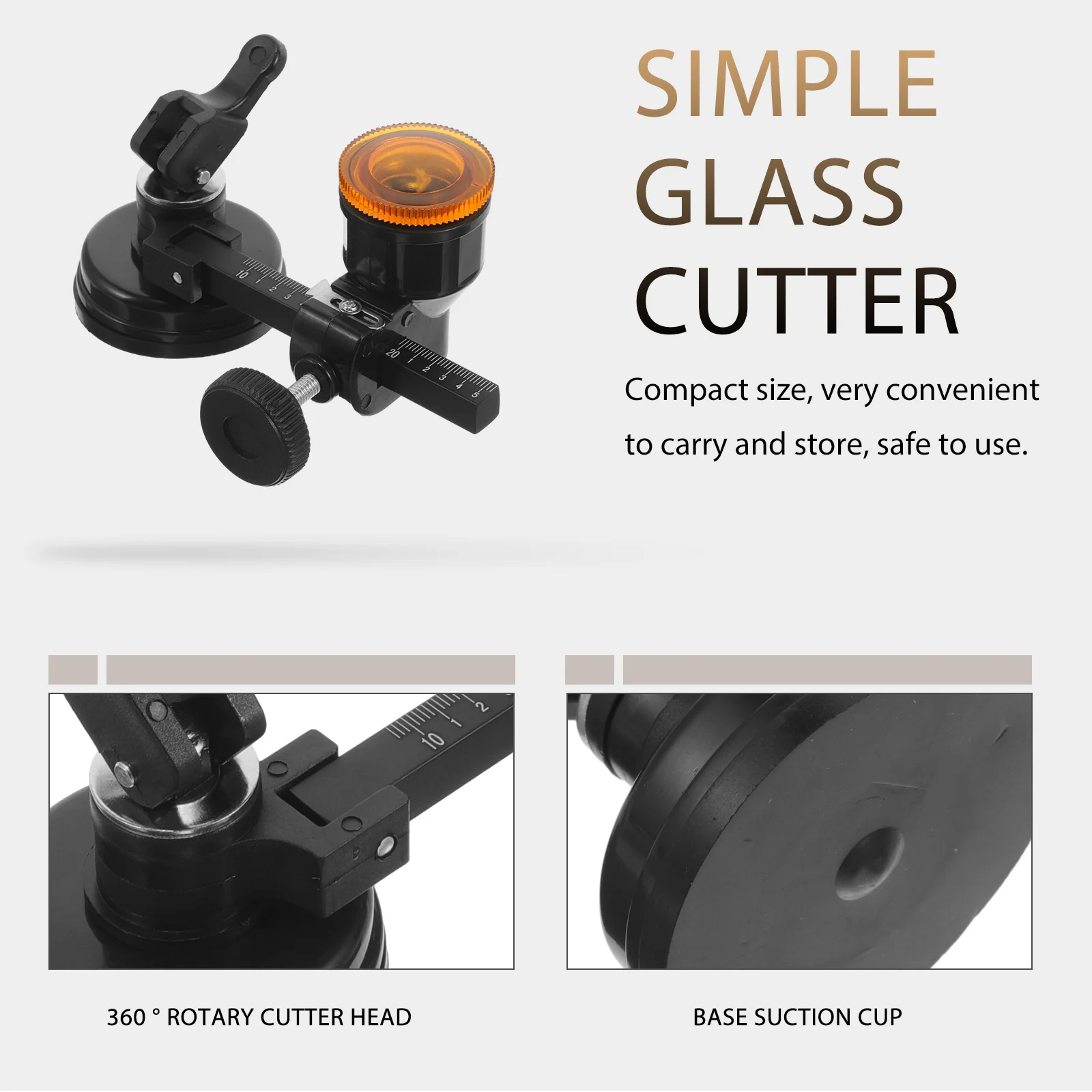 أداة قطع دائرية زجاجية قابلة للتعديل من سبائك الألومنيوم أداة قطع يدوية بقطر دائري للزجاج والبلاط DIY للمحترفين