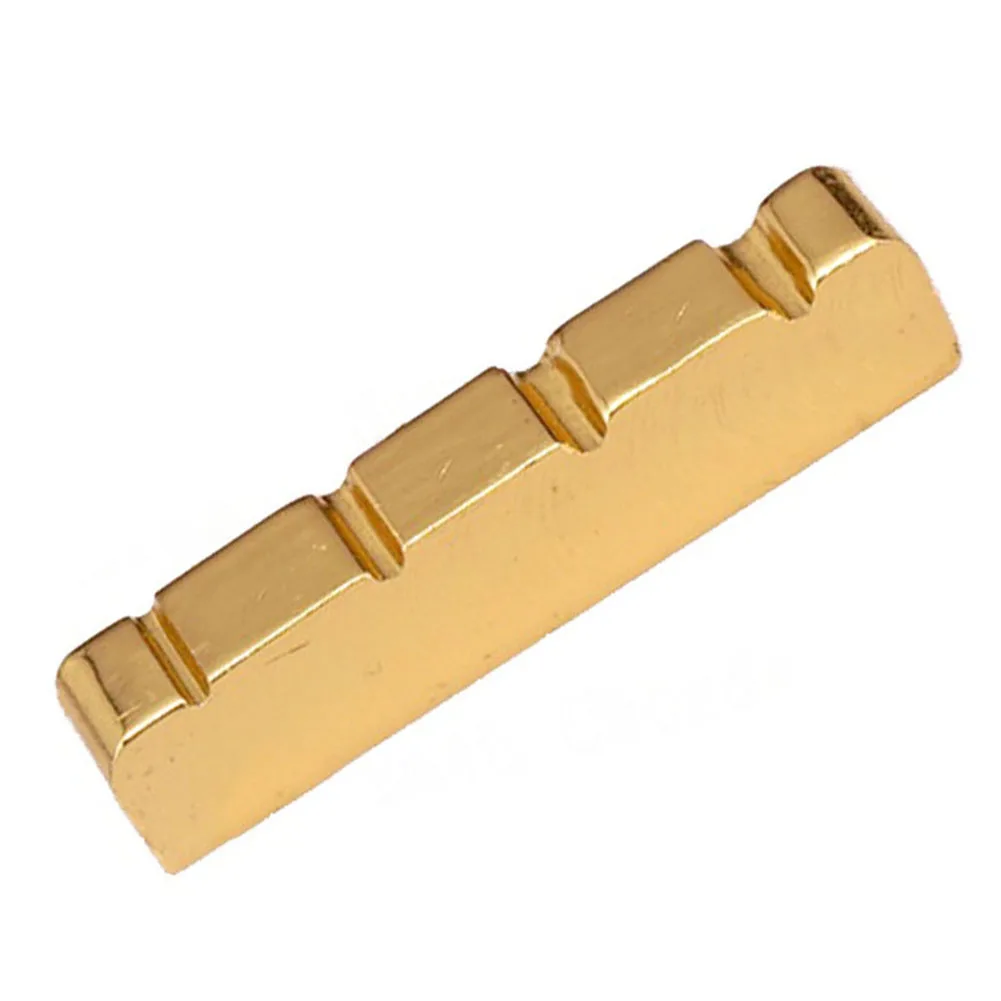 Gold Plated Bass Guitar Nut Bass Guitar Nut 38 42mm 4 String Brass Nut Bridge Musical Instruments Practical To Use