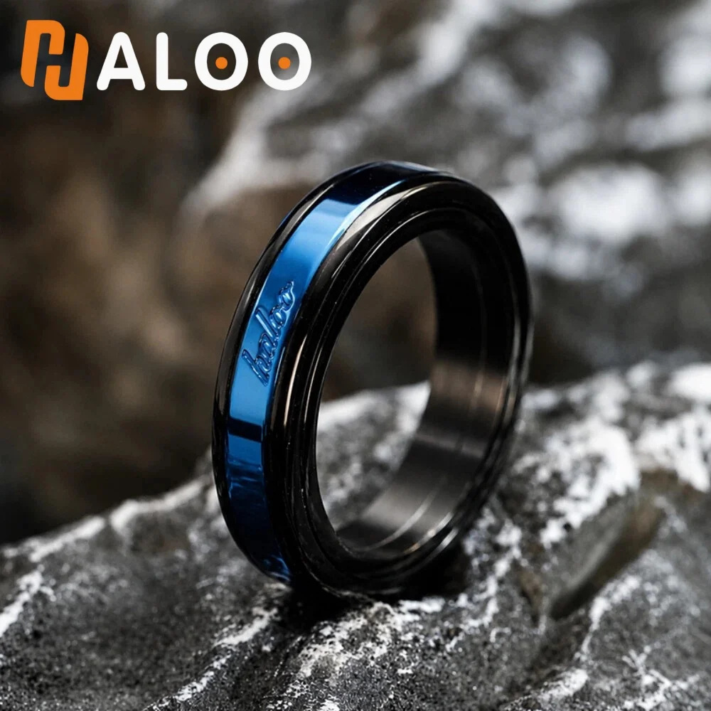 HALOOPLAYER EDC Paragraph Magnetic Ring Stress Relief Toy Ring Spinner Stainless Steel Fidget Toys For Adults
