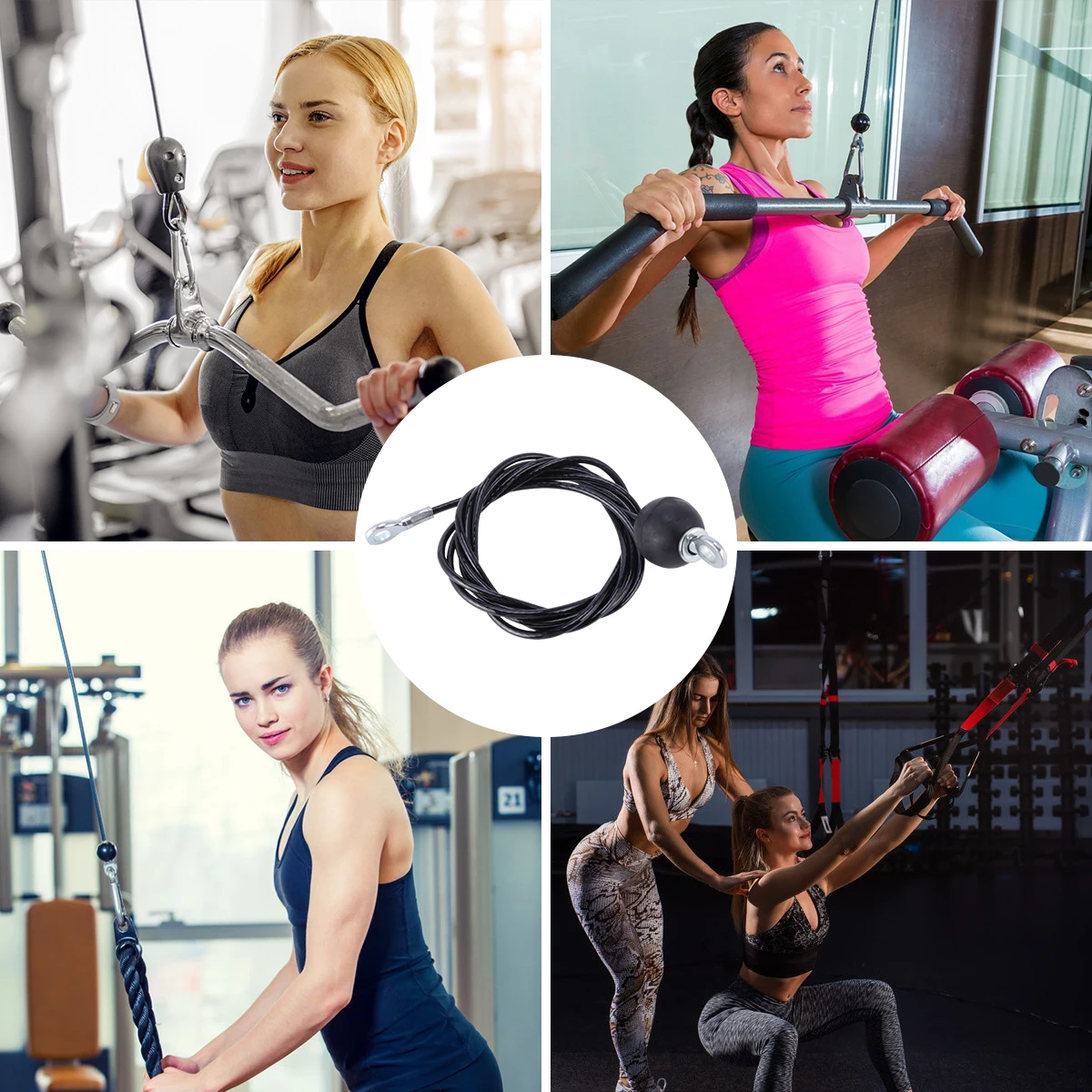 

Steel Wire Rope for Cable Fitness Equipment Durable Safe Long Use EcoFriendly NonToxic Home Gym Accessories Adjustable Pulley