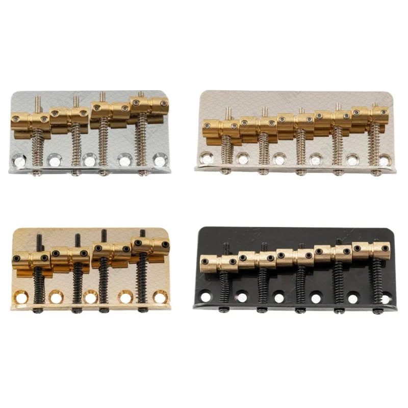 Electric Bass Bridge P Bass J Bass Fixed Tension Board 4-string 5-string Brass Bridge Steel Base