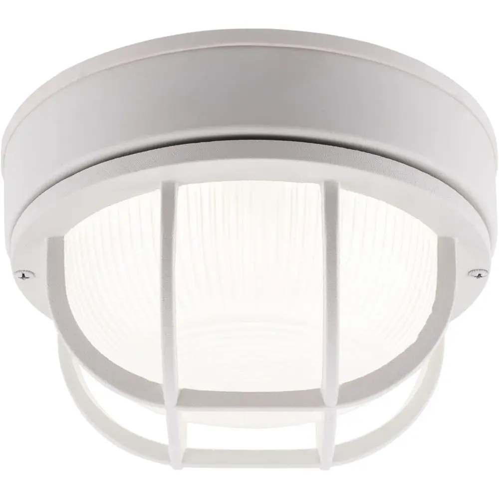 

YoonLIT 8.0 inch Outdoor Round LED BulkLight ixture, Wall or Ceiling lush Mount Waterproo, or Porch, Basement, Hallway, Balcony,