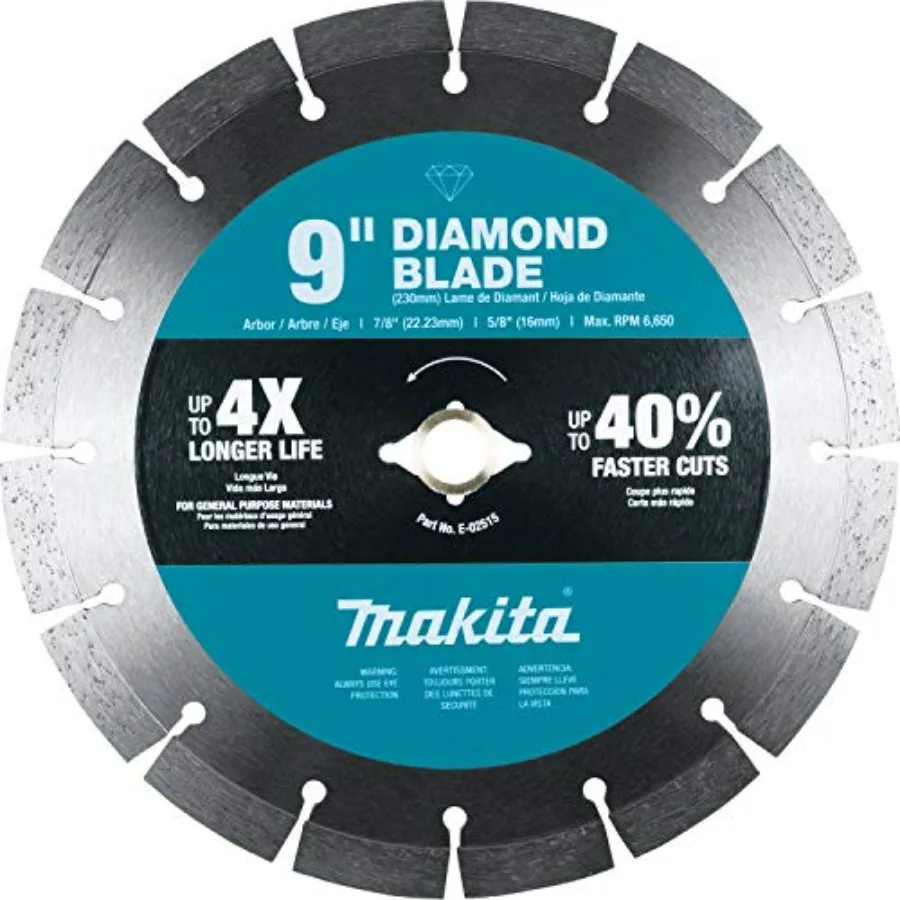 

E-02515 9" Diamond Blade Segmented General Purpose