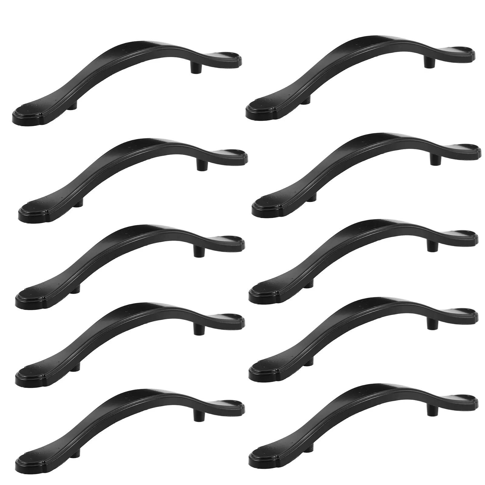

10Pcs Black Cabinet Handles Modern Drawer Pulls Durable Kitchen Bathroom Furniture Hardware Handles for Dresser Drawers