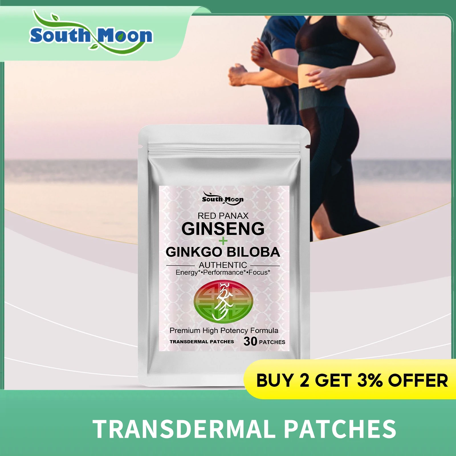 

Red Ginseng Transdermal Patch Soothing Body Relieve Fatigue Adjust State Replenish Energy Enhance Metabolism Ginkgo Care Patch