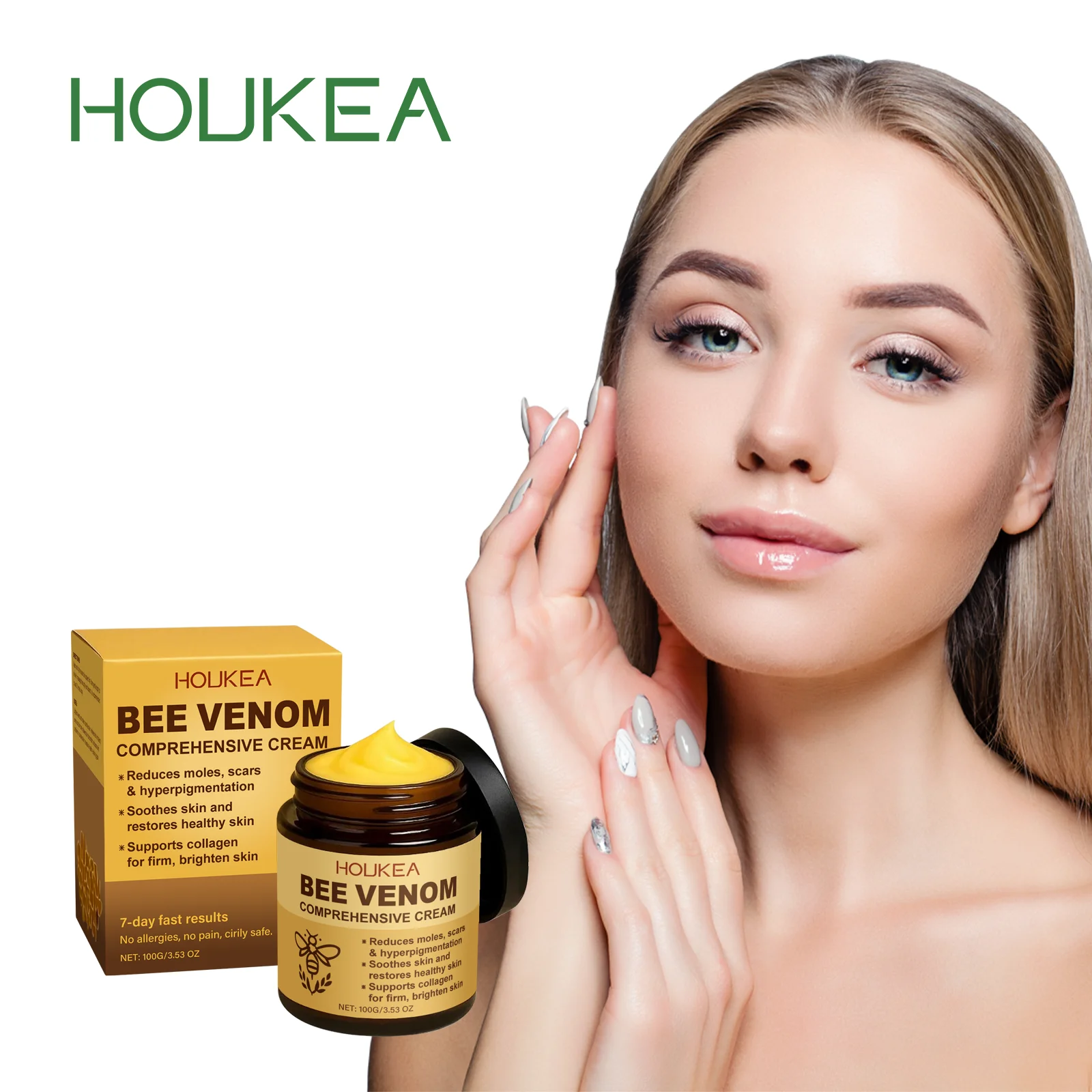 

발bouw무Bee Venom Skin Нежный очищающий крем для ухода за кожей Уменьшает зуд Укрепляет барьер Увлажняющий крем для массажа колена и тела