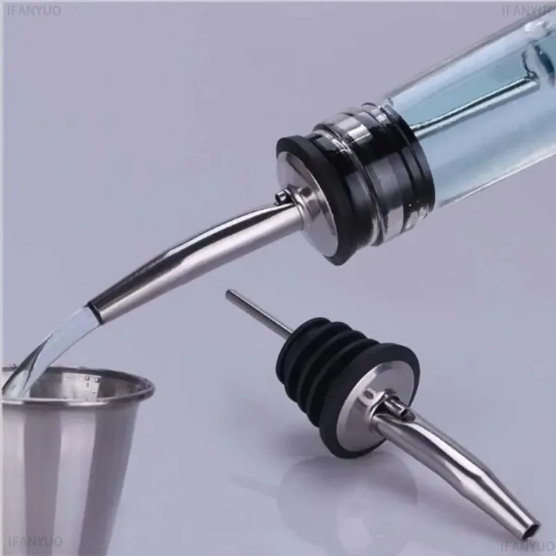 Stainless Steel Wine Bottle Pourer Cap Spout Stopper Mouth Dispenser Oil Cork Bartender Wine Tool Kitchen Bar Accessories