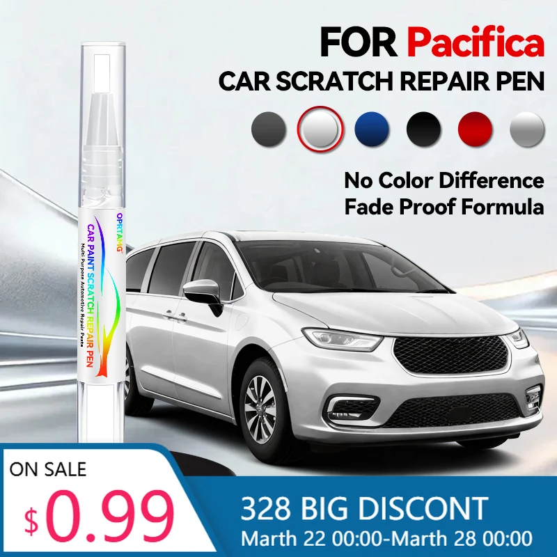 Accesorios para Autos, Herramienta para Reparación de Arañazos de Pintura para Chrysler Pacifica/Pacifica Plug-IN Hybrid 2004-2025, Blanco GW7 Negro