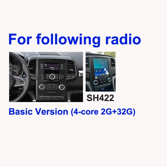SINOSMART 9,7” matzwart verticaal scherm Android voor Koleos / Talisman / QM6 / SM6 / Megane 4 (2016–2022) Ondersteunt CarPlay